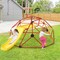 Outdoor Kids Climbing Dome with Slide and Fabric Cushion for Backyard Fun